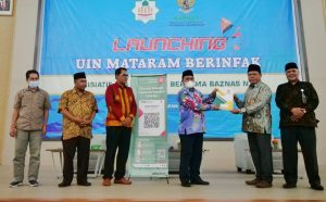 Prof Masnun dan Jajaran Launching Program UIN Mataram Berinfak