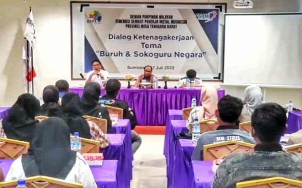 DPW FSPMI NTB Gelar Dialog Buruh di Sumbawa