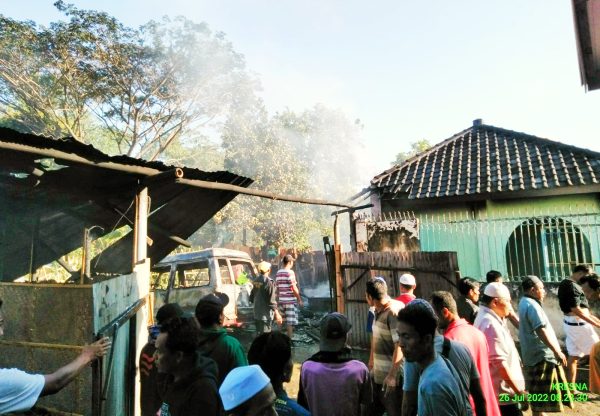 Kebakaran Di Lombok Tengah Satu Gudang Hangus Terlalap Api