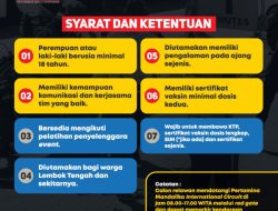 Syarat dan ketentuan volunteer WSBK Indonesia 2022 Mandalika