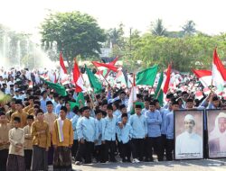 Ribuan Santriwan dan Santriwati Ikuti Upacara Hari Santri Nasional di Lombok Tengah