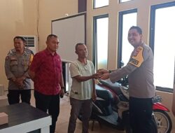 Polres Lombok Utara Serahkan Dua Sepeda Motor Hasil Pengungkapan Kasus Kepada Pemiliknya