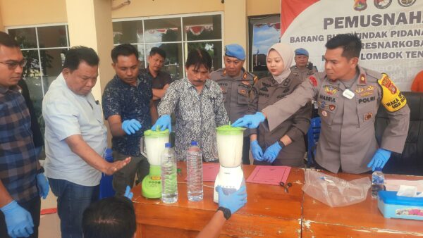 Polres Loteng Musnahkan 813,98 Gram Sabu Hasil Operasi Antik Rinjani 2024