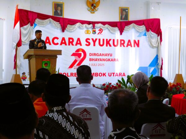 Polres Lombok Utara Peringati Hari Bhayangkara ke-79 dengan Upacara, Aksi Sosial, dan Syukuran