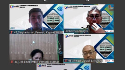 Penulis: Kelompok 2.2. Agenda I, Pelatihan Kepemimpinan Administrator Angkatan VI, Lembaga Administrasi Negara - Ahmad Ciptadi Syuryavin (Bapeten) - Danang Mukhtar Hafid (Kemensetneg) - Lambok Simorangkir (Polri) - Lina Lince Imbiri (Pemkab Asmat) - Sagitarisman (Pemkab Kapuas Hulu)