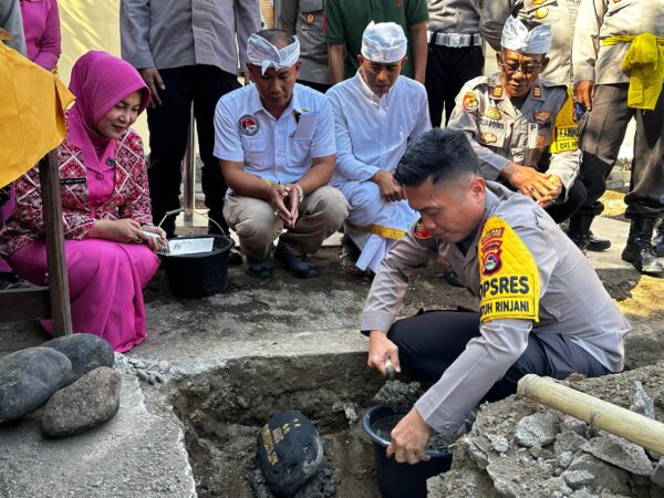 Toleransi Bersemi di Markas Polres Lombok Utara: Pembangunan Bale Gong Dimulai