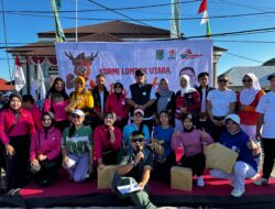 Bhayangkari Lombok Utara Ajak Masyarakat Wujudkan Keramahan di Fornas VIII NTB