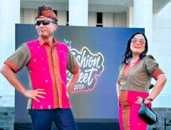 Pertahankan Budaya, Kapolres Lombok Utara dan Istri Tampil Memukau di Fashion Street KLU