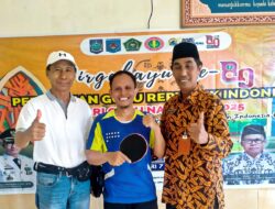 Skor 3-1 di Final, PGRI Selaparang Sukses Juara 1 Tenis Meja Tunggal Putra HUT PGRI Ke-80 Kota Mataram