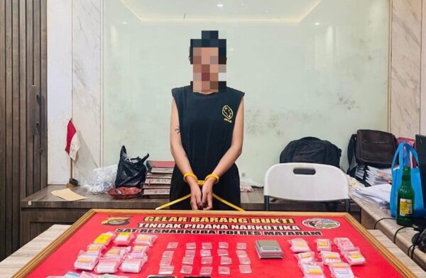 Polresta Mataram Tangkap Perempuan Asal Gerung Terkait Dugaan Pengedaran Sabu