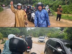 Akses Jalan Utama Lembar Sekotong Diterjang Banjir, Puluhan Kendaraan Terjebak Antrean