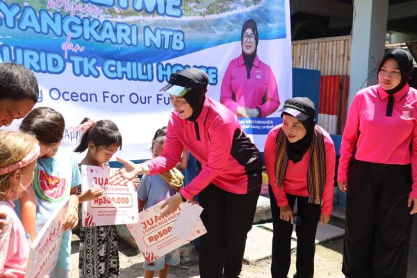 Bhayangkari NTB dan KLU Sasar Gili Trawangan, Ubah Paradigma Sampah Jadi Produk Bernilai