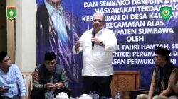 Wamen PKP Fahri Hamzah Targetkan Huntara Korban Kebakaran Kalimango Sumbawa Rampung Dua Bulan