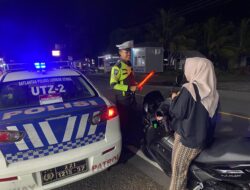 Wujudkan Kamseltibcarlantas, Satlantas Polres Lombok Utara Intensifkan Blue Light Patrol di Jalur Gangga