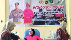 Setetes Darah, Sejuta Harapan: Aksi Nyata Bhayangkari Lombok Utara Sambut Hari Bhayangkara ke-80