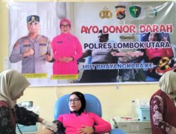 Setetes Darah, Sejuta Harapan: Aksi Nyata Bhayangkari Lombok Utara Sambut Hari Bhayangkara ke-80