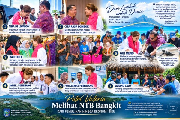 Rangkum Jejak Bangkit NTB Pascagempa, Putri Mahkota Swedia Terkesima dari Tenun Sasak Hingga Konservasi Laut Gili Meno